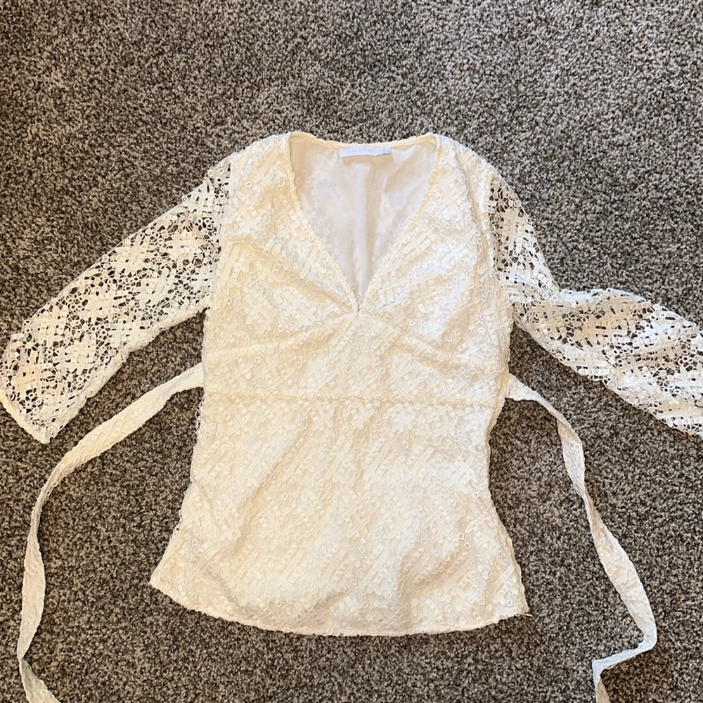Anne Fontaine white lace top